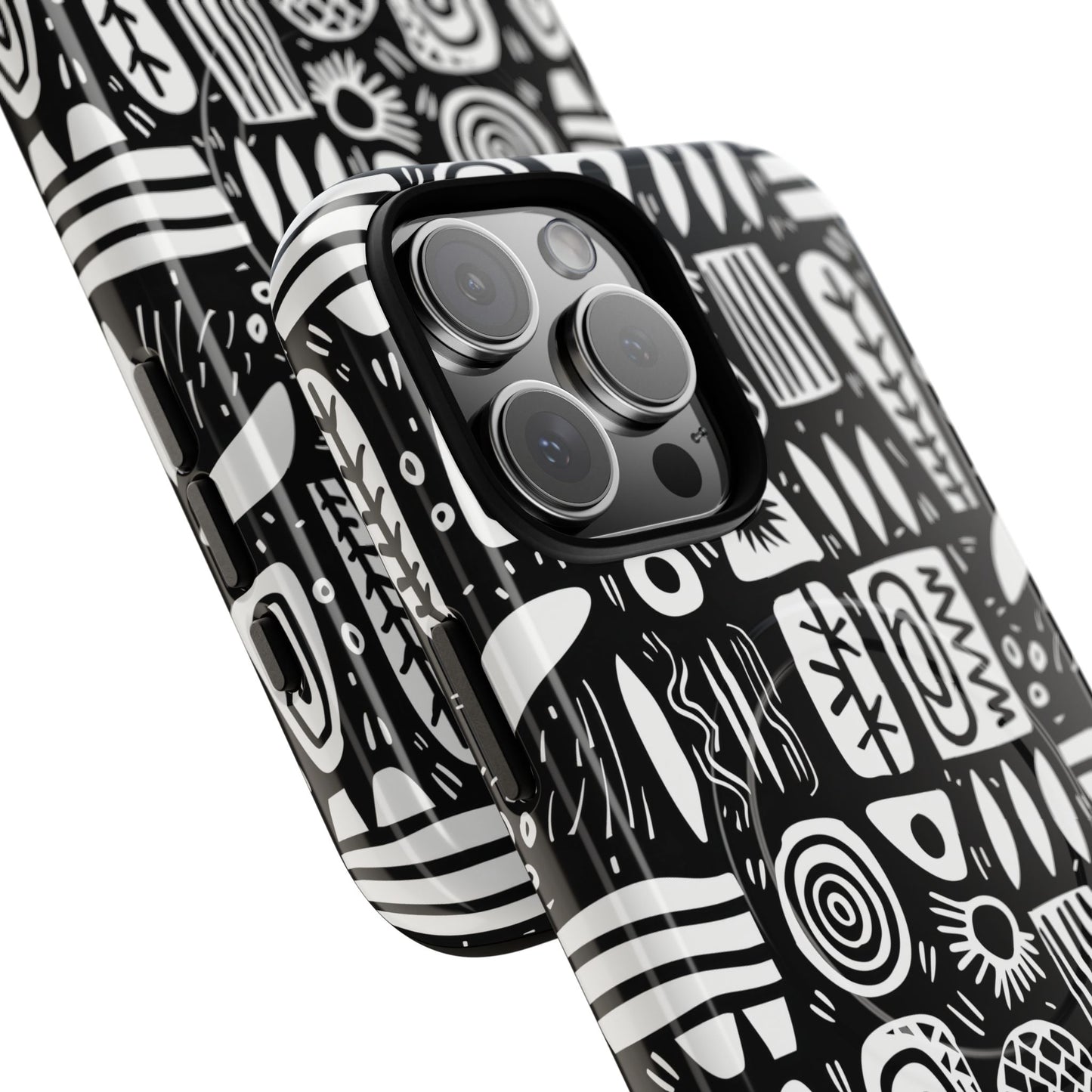Modern Abstract Geometric Tough Magnetic Phone Case, Durable Phone Accessory, Gift for Him or Her, Artistic Design, Modern Decor