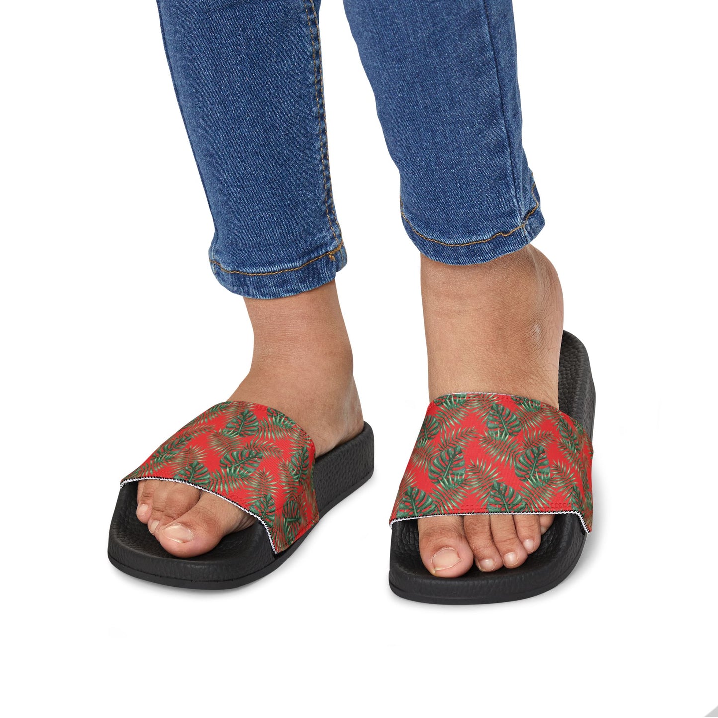 Tropical Bliss Red Youth Removable-Strap Sandals