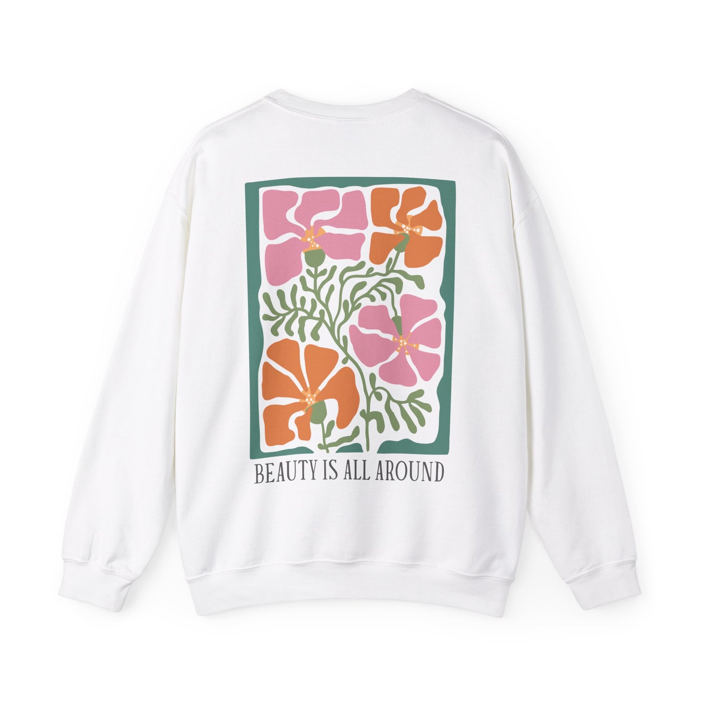 "All-Around Beauty" Unisex Floral Crewneck Sweatshirt