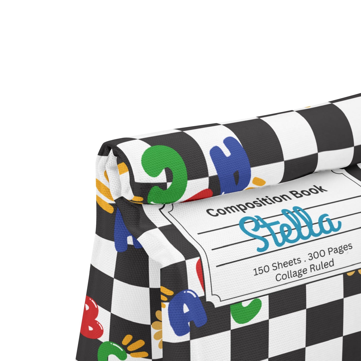 Custom Schoolyard Chic Composition Book Inspired Stylish Polyester Lunch Box for Kids - Perfect for School, Picnics, or Snacks | Personalized ABC Design, Back to School, Family [...]