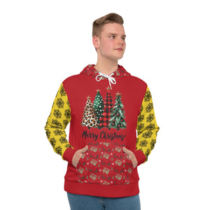 That Ugly Christmas Men's Hoodie with All-Over Print Design - Silky Smooth Polyester Fabric