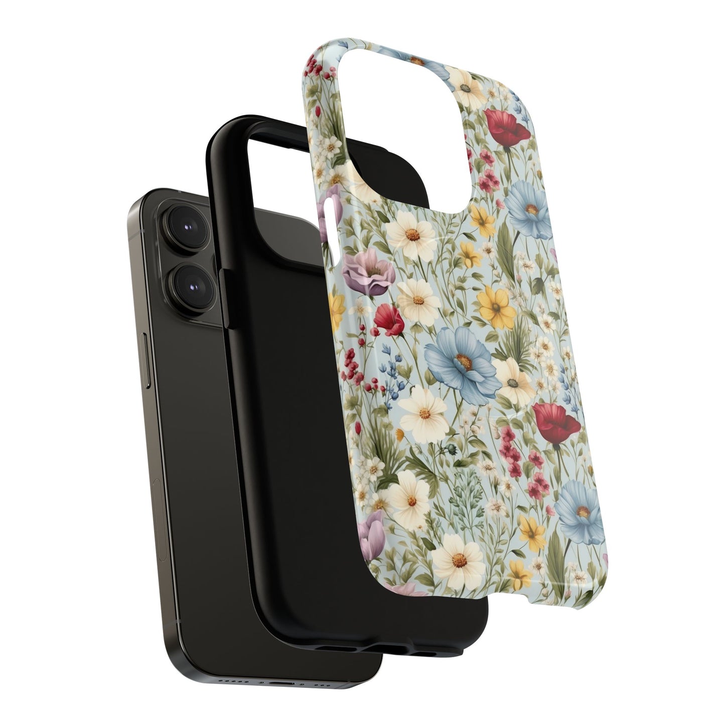 Meadow Whispers Tough iPhone Magnetic Case, Durable iPhone Protection, MagSafe Compatibility Phone Gift for Her, Spring Vibes, Modern Floral Design, Unique Gift Idea