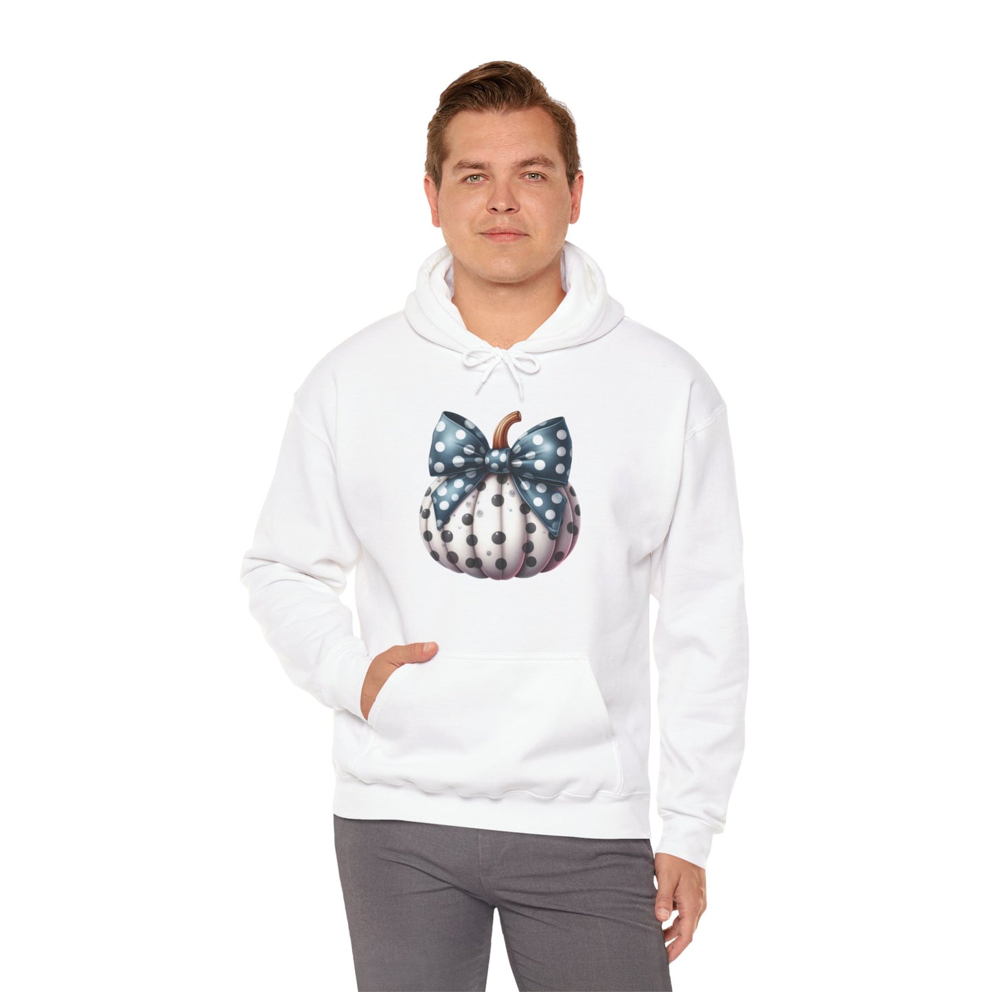 Polka Dot Pumpkin Charm Unisex Heavy Blend™ Hooded Sweatshirt