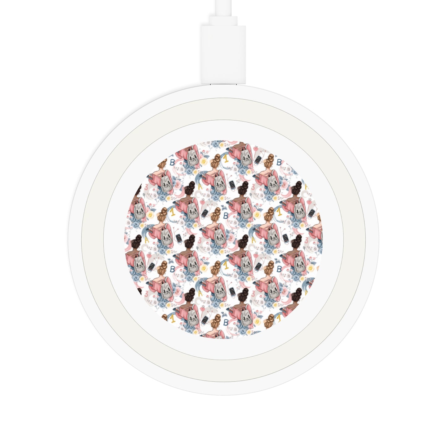 Study Chic Quake Wireless Charging Pad - Trendy Art Design for Home & Office