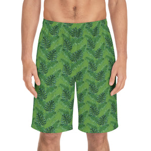 Green Tropical Bliss Men's Board Shorts (AOP)- (PY)