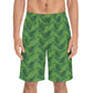 Green Tropical Bliss Men's Board Shorts (AOP)- (PY)