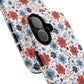 Patriotic Floral Dreams Tough Magnetic iPhone Cases, Durable, Stylish, Gift for Her, Protective Phone Cover, Spring Floral Design