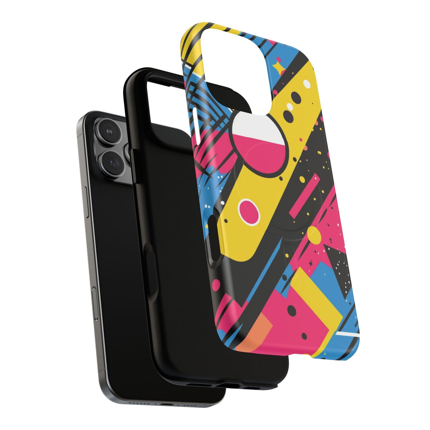 Electric Motion Mix iPhone Cases for Creative Souls | Tough iPhone Magnetic Cases, Stylish Protection, Unique iPhone Accessories, Gift for Art Lovers, Retro Vibes