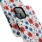 Patriotic Floral Dreams Tough Magnetic iPhone Cases, Durable, Stylish, Gift for Her, Protective Phone Cover, Spring Floral Design
