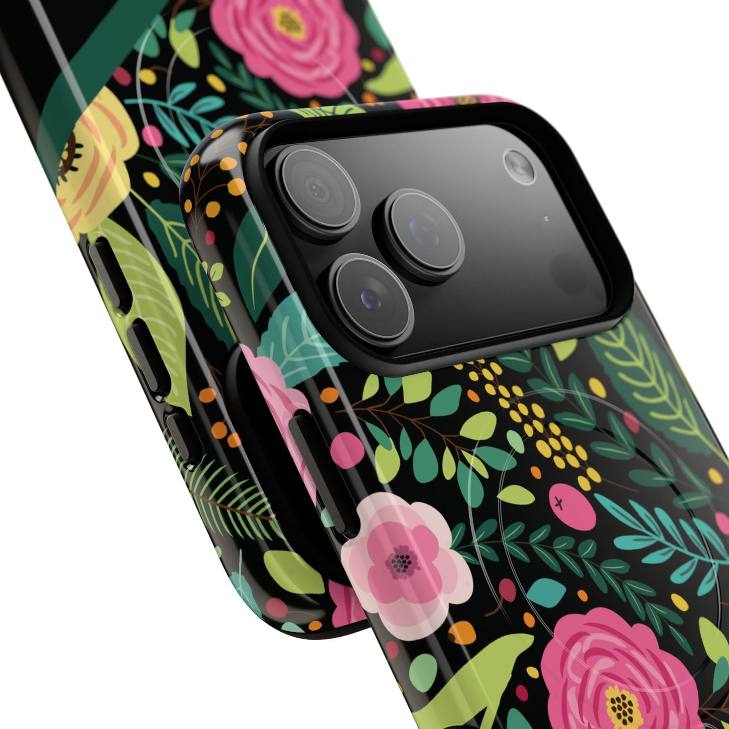 Personalized Floral Fantasy Tough Magnetic iPhone Cases- a Gift for Gardeners, Mother's Day, Birthday Gift, Anniversary Gift, Presents