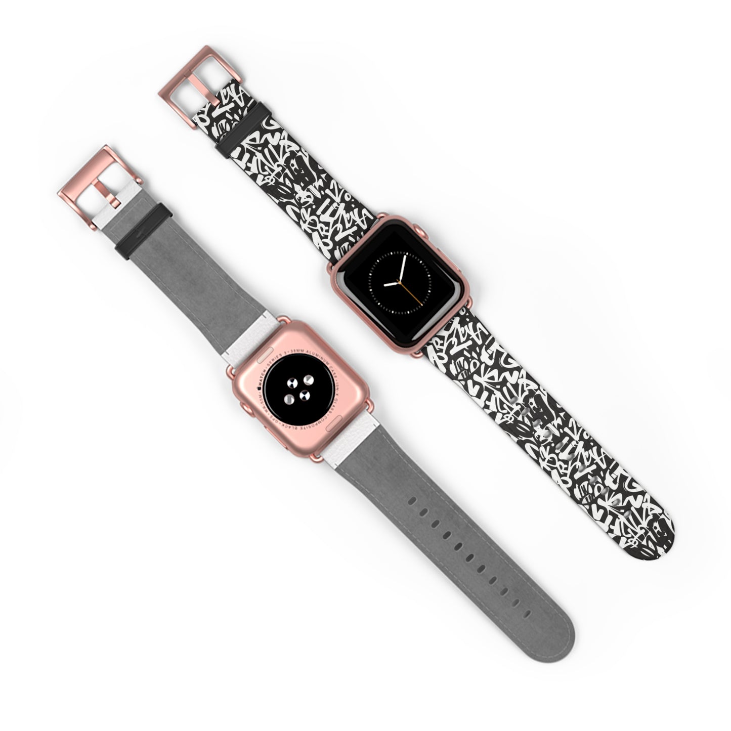 Urban Graffiti Print Watch Band - Trendy Accessory for Everyday Use,