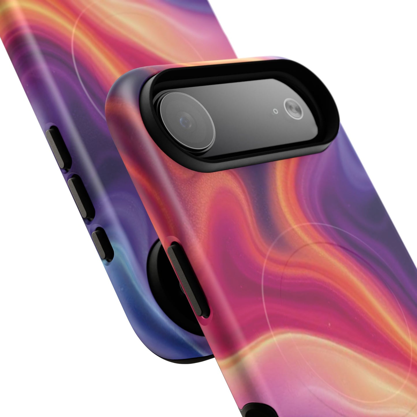 Cosmic Lava Flow Colorful Abstract iPhone Case , Tough Magnetic Protection, Stylish Accessories, Gift for Tech iPhone Lovers, Vibrant Mobile Covers