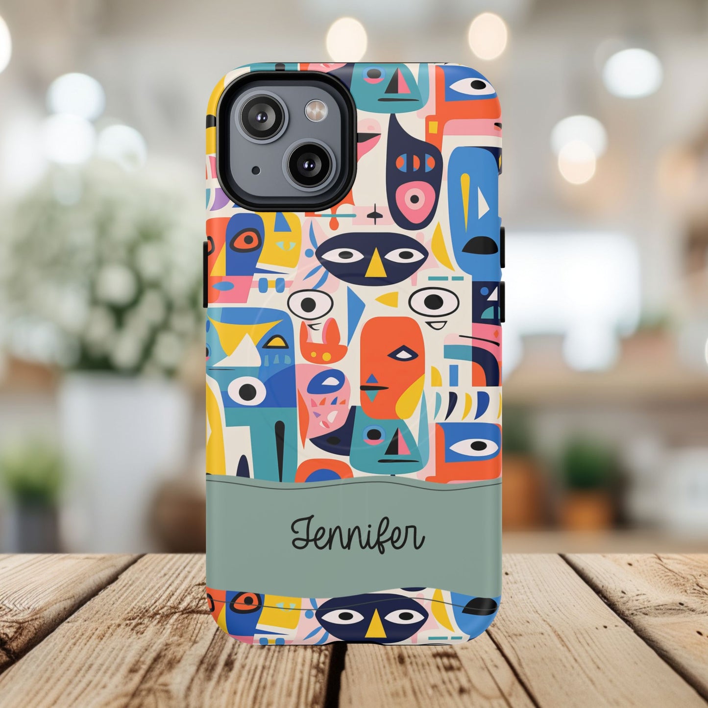 Personalized Vibrant Phone Case,  Magnetic iPhone Cover, Colorful Abstract Protection, Trendy Gift, Unique Tech Accessory, Art Phone Case