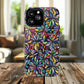 Prism Petal Burst Tough Magnetic iPhone Case, Colorful iPhone Case, Unique Gift for Flower Lovers, Stylish stained Glass Accessory