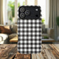 Black and White Gingham Phone Case, Tough Magnetic Cases, Stylish Phone Cover, Gift for Her, Trendy Phone Accessory, Checkered Print