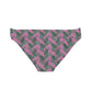 Pink Tropical Bliss Loop Tie Side Bikini Bottom (AOP)