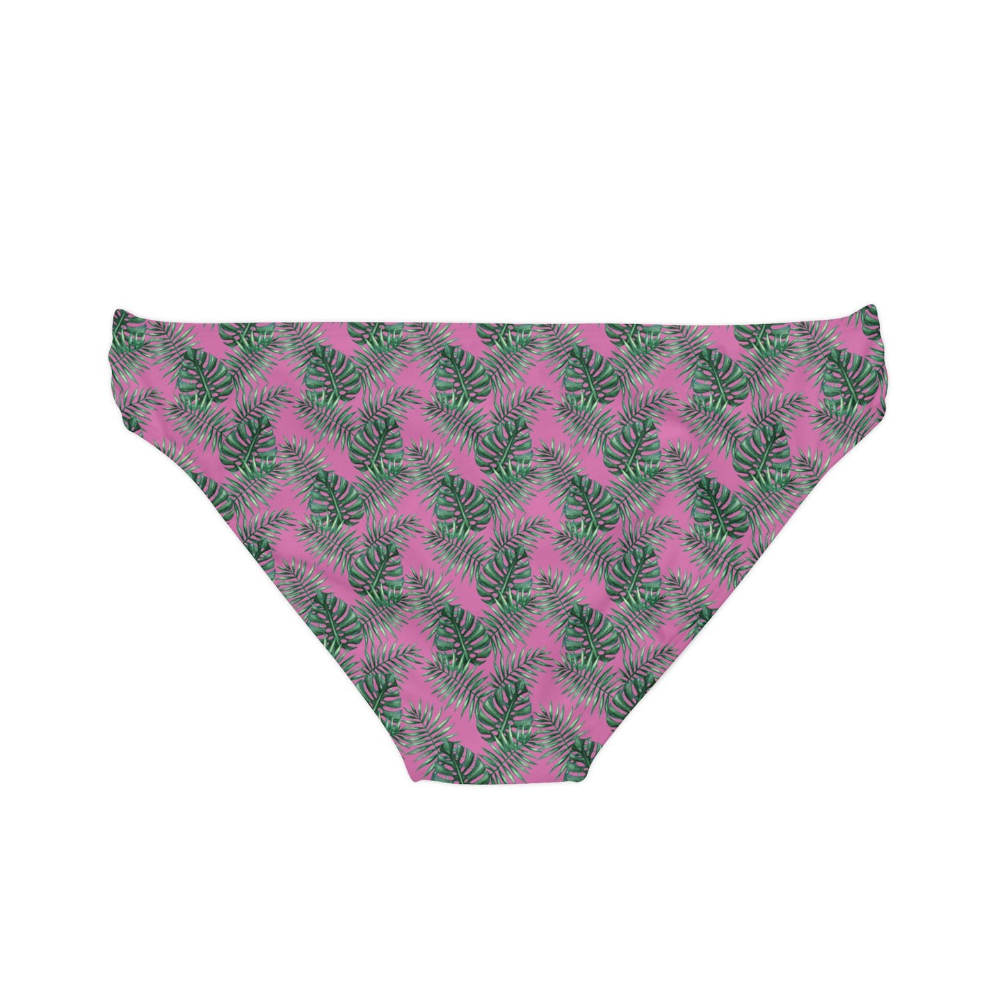 Pink Tropical Bliss Loop Tie Side Bikini Bottom (AOP)