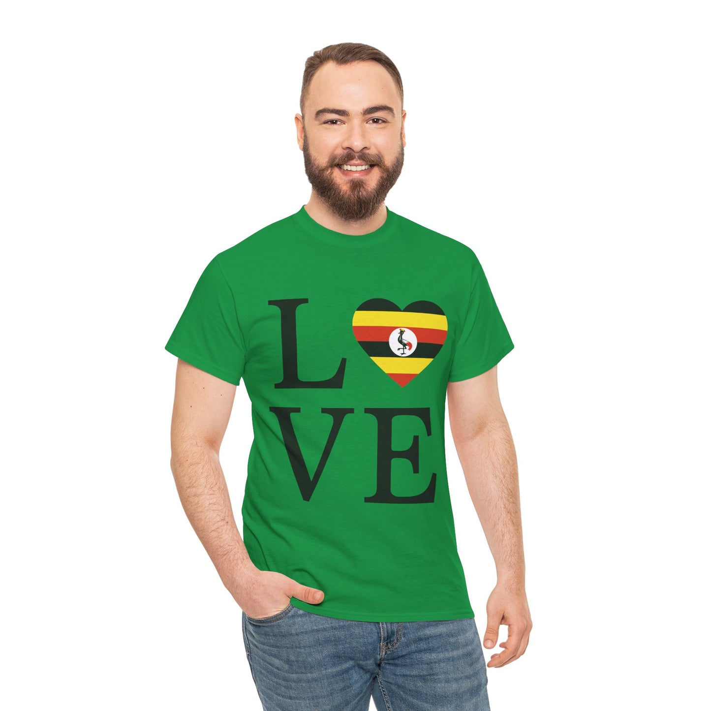 LOVE UGANDA Unisex Heavy Cotton Tee