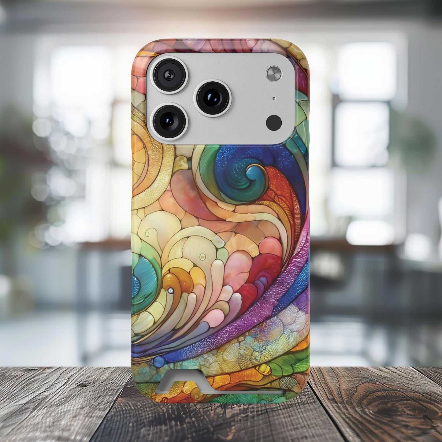 Spiral Spectrum iPhone and Samsung Case Card Holder