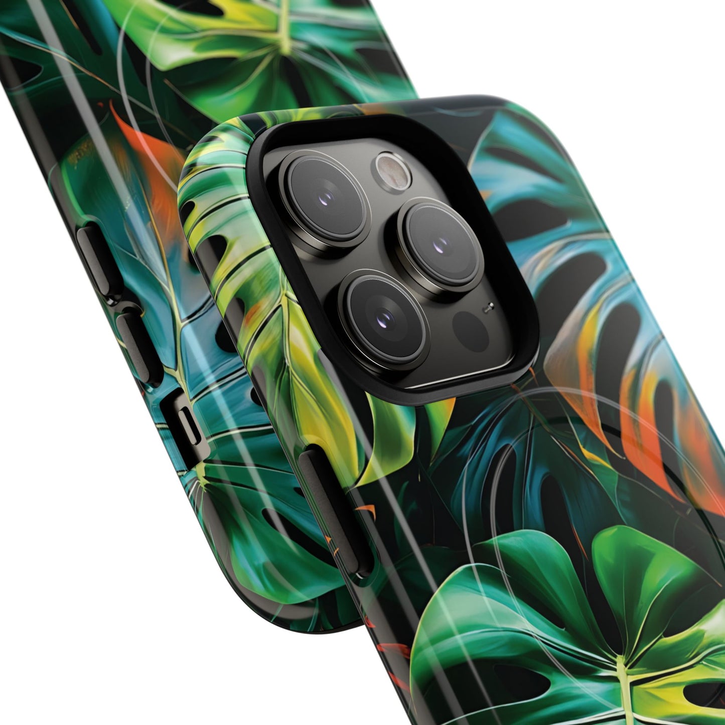 Tropical Leaf Phone Case | Tough Magnetic Cases, iPhone Accessories, Gift for Him/Her, Phone Protection, Summer Style, Trendy Design