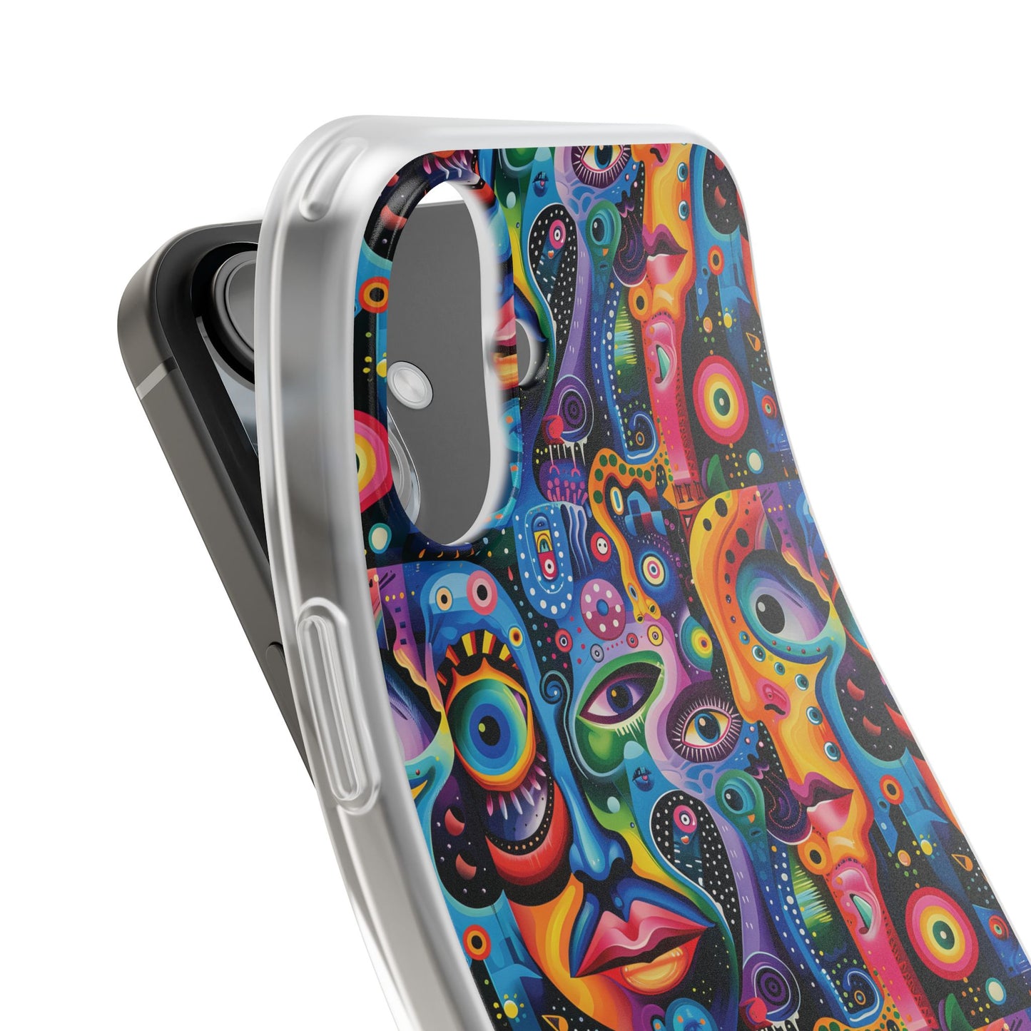Psychedelic Visions Flexi iPhone and Samsung Case - Colorful Abstract Design.