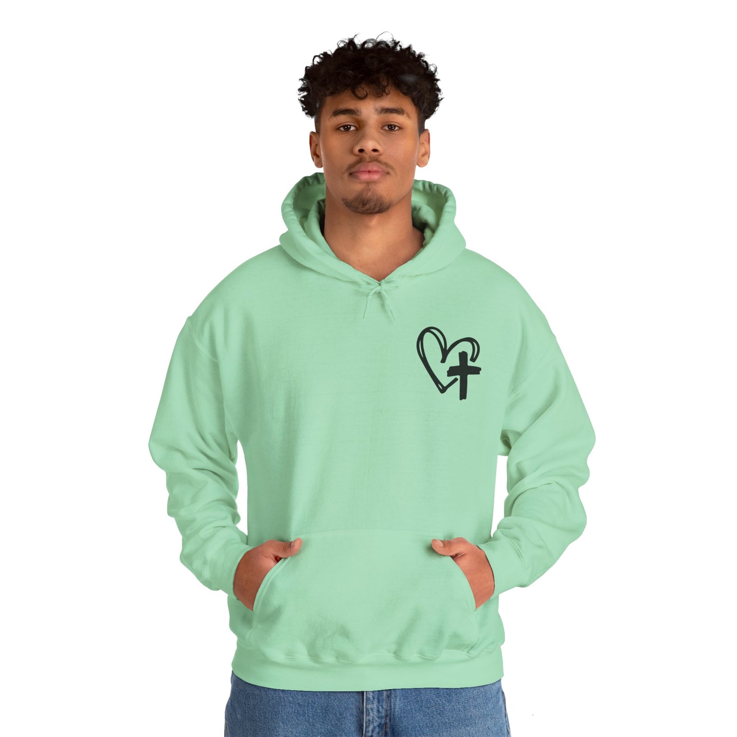 Faith and Floral Cross Unisex Gildan Hoodie Sweatshirt