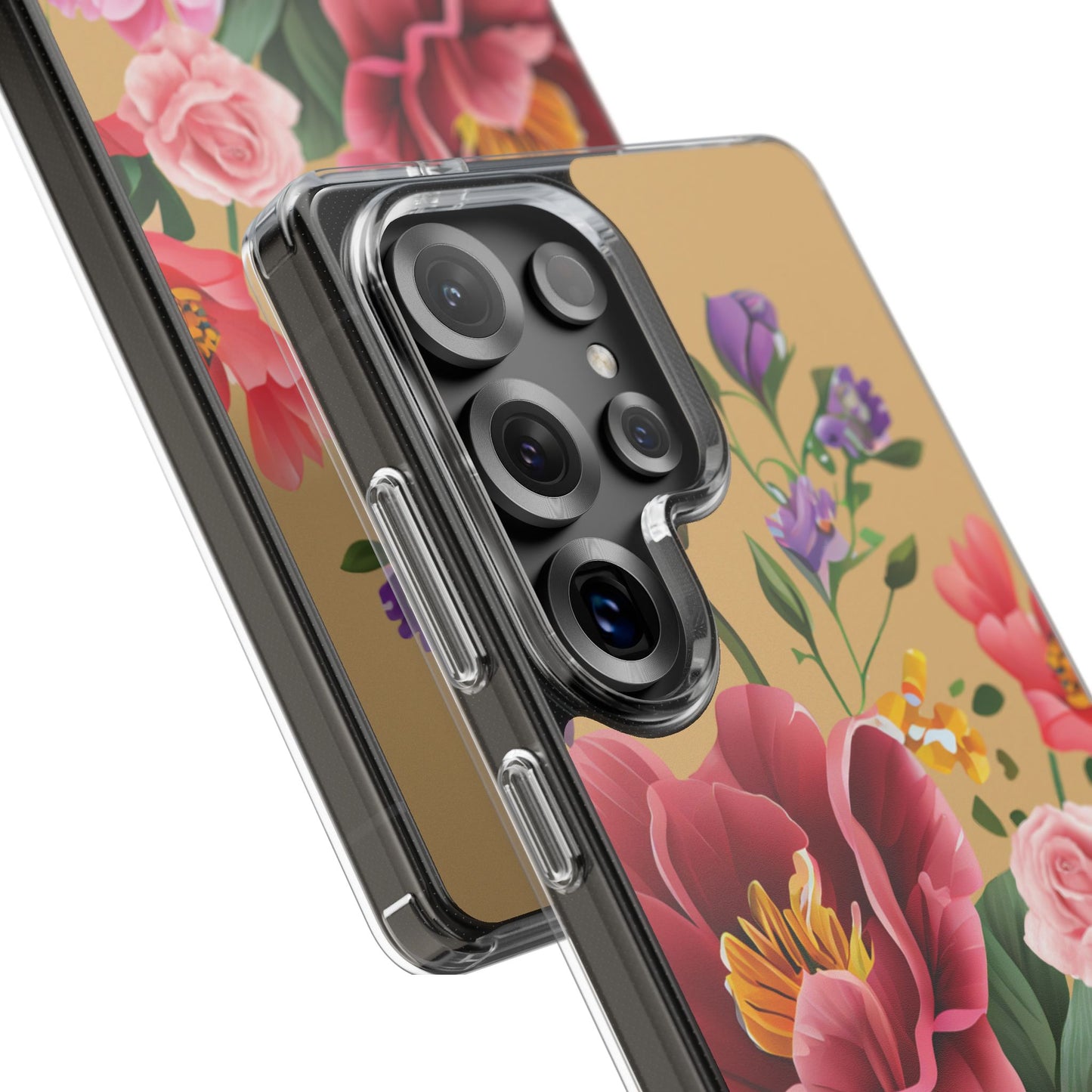 Clear Floral Bible Verse Phone Case — "Let Your Light Shine" (Matthew 5:16) for iPhone and Samsung Cases.