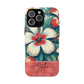 Tough Floral Phone Case, Tropical Hibiscus Design, Gift for Her, Summer Accessory, Customizable Phone Cover