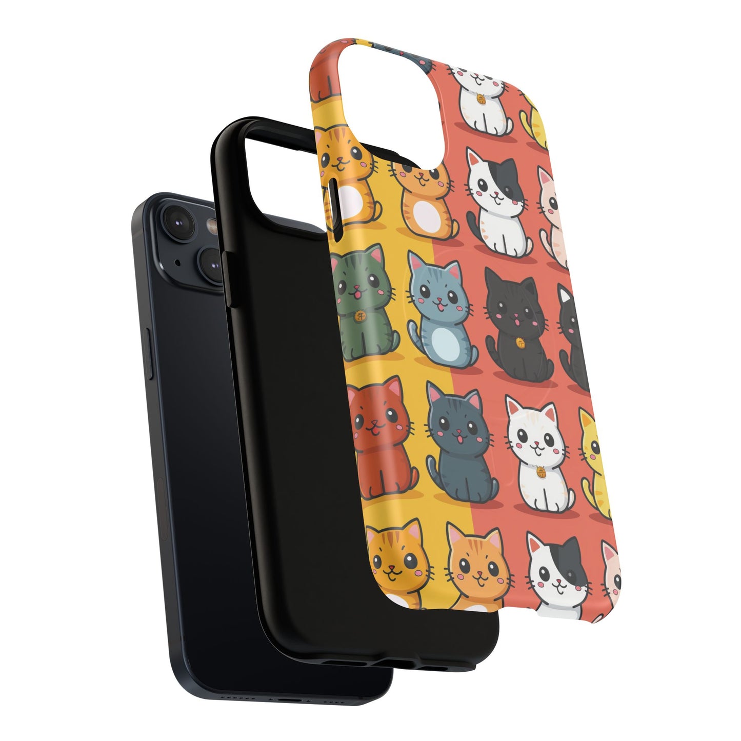 Cute Cat Magnetic Phone Cases for Pet Lovers, Durable Cases, Animal Design, Fun Gift, Unique Accessories