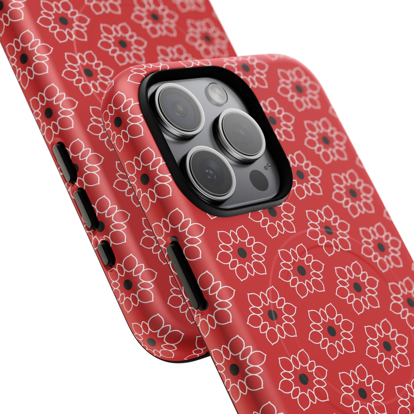 Stylish Geometric Magnetic iPhone Cases, Floral iPhone Cover, Durable Smartphone Cases, Trendy Accessories, Gift for Her
