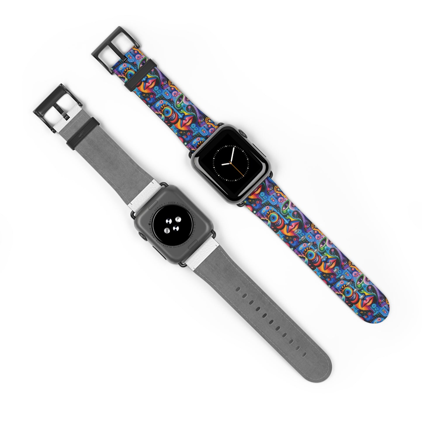 Psychedelic Visions Colorful Artistic Watch Band - Vibrant Design for Unique Style.
