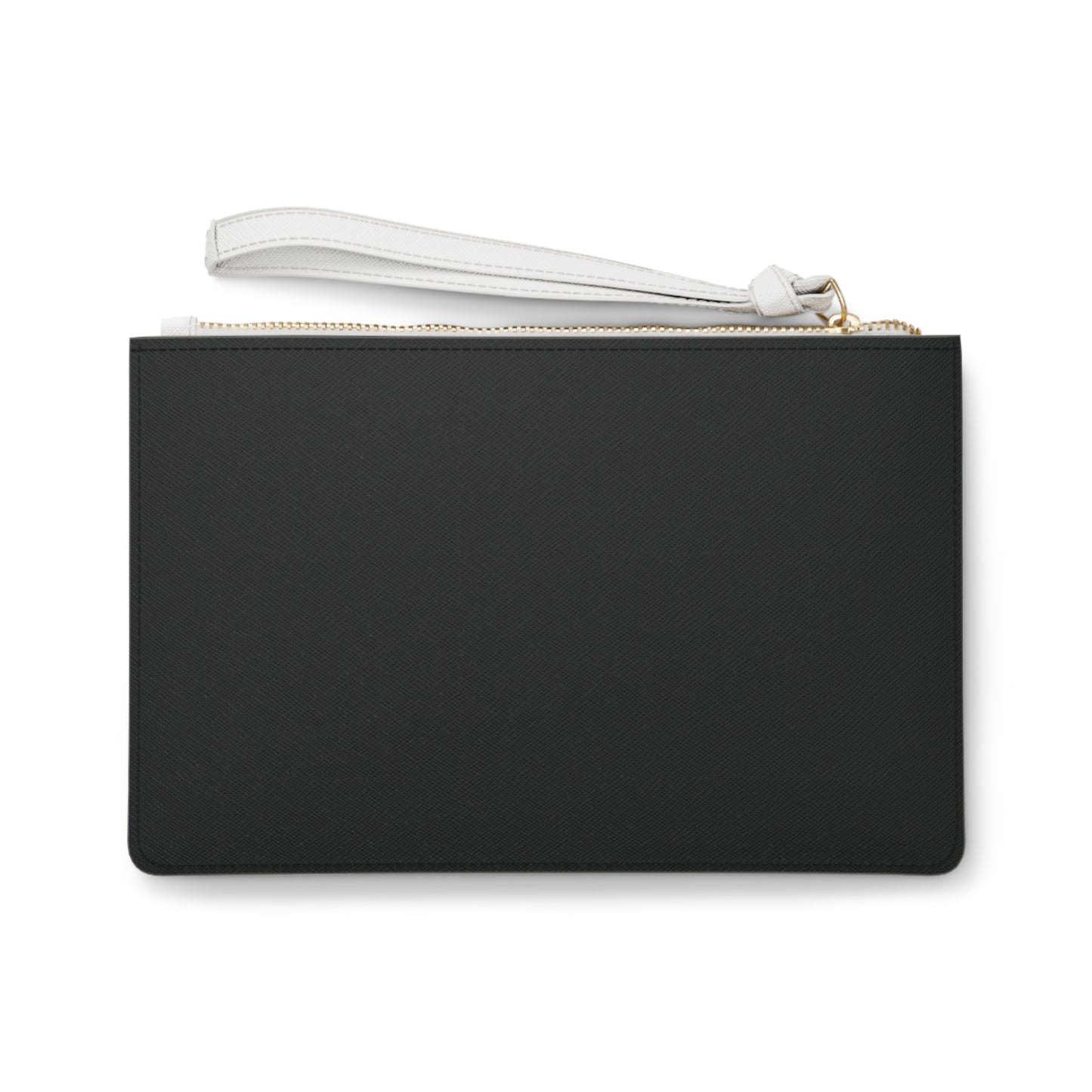 Opulent Dusk Clutch Bag - Vegan Leather Saffiano Pattern Fashionista On-the-Go Zip Fastening Wrist Strap.