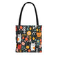 Whimsical Feline Garden Tote Bag (AOP)