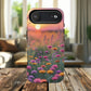 Floral Sunset Phone Case, Tough Magnetic Cases for iPhone, Nature Lover Gift, Durable Protection, Eco-Friendly Phone Accessory
