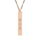 Engraved Vertical Bar Necklace — Personalized Slim Pendant Necklace