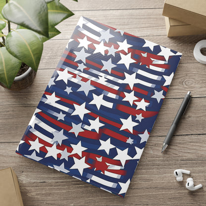 Patriotic Waves Hardcover Notebook with Puffy Covers