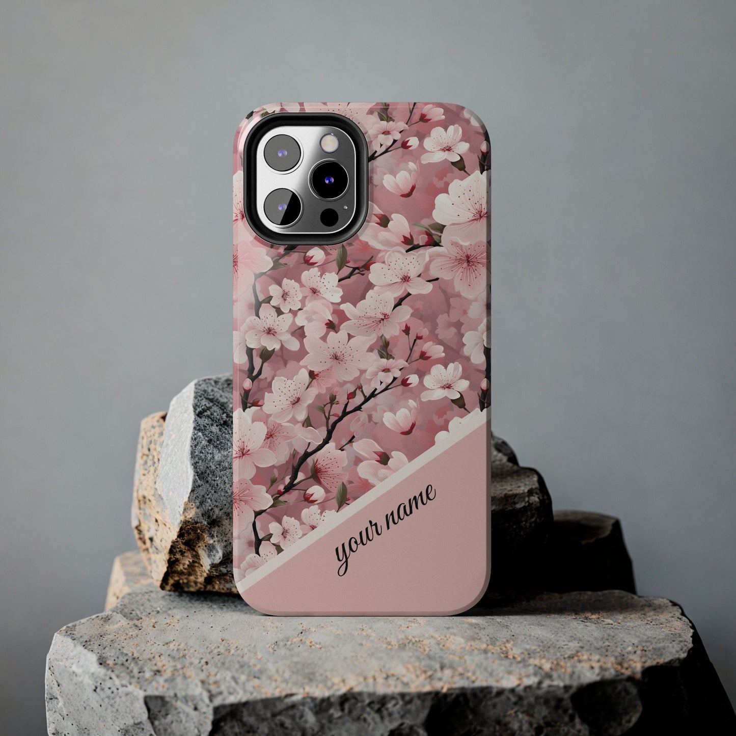 Personalized Cherry Blossom iPhone and Samsung Tough Phone Cases
