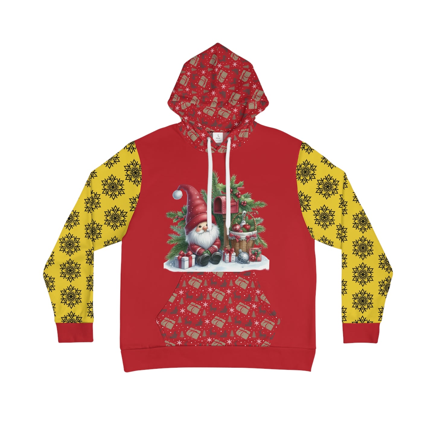 That Ugly Christmas Men's Hoodie with All-Over Print Design - Silky Smooth Polyester Fabric