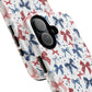 Patriotic Coquette Tough iPhone Magnetic Case, Stylish Gift for Her, Summer Celebrations, Cute Bow Design