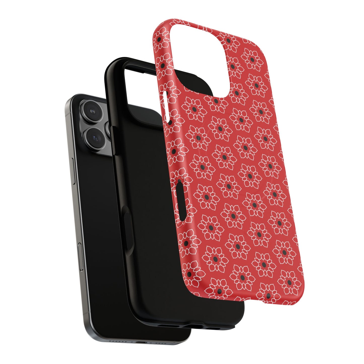 Stylish Geometric Magnetic iPhone Cases, Floral iPhone Cover, Durable Smartphone Cases, Trendy Accessories, Gift for Her