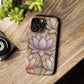 Personalized Lotus Floral Stained Glass Effect Tough Phone Case