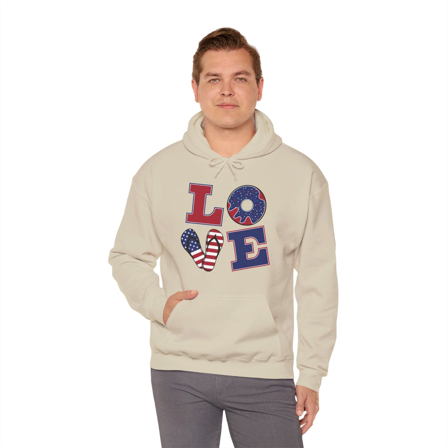 Patriotic LOVE Unisex Heavy Blend™ Hooded Sweatshirt