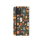 Whimsical Feline Garden iPhone and Samsung Flip Cases