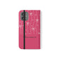 Personalized Pink Bow Coquette Flip iPhone and Samsumg Case — Custom Name or Affirmation Wallet Cover