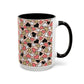 Heart Patterned Coffee Mug - Colorful Love Design, Perfect for Gifts & Celebrations