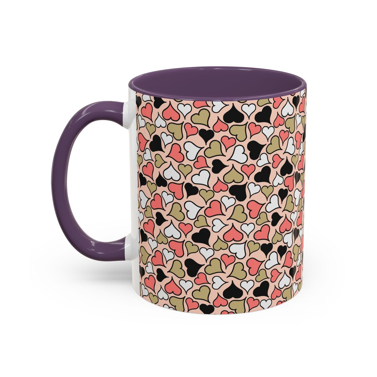 Colorful Heart Pattern Coffee Mug - Perfect Gift for Love & Friendship