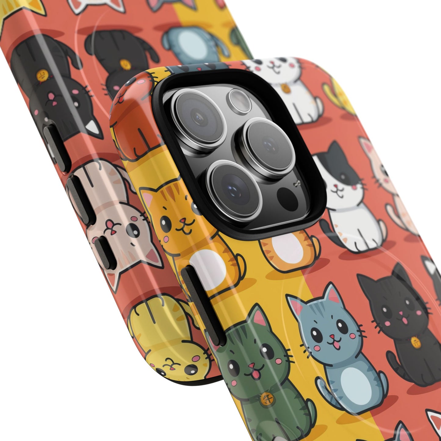 Cute Cat Magnetic Phone Cases for Pet Lovers, Durable Cases, Animal Design, Fun Gift, Unique Accessories