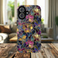 Chromatic Bloom Tough iPhone Magnetic Case, Tough iPhone Cover, Floral iPhone Accessory, Birthday Gift, Elegant Tech Decor, MagSafe Stained Glass Pattern.