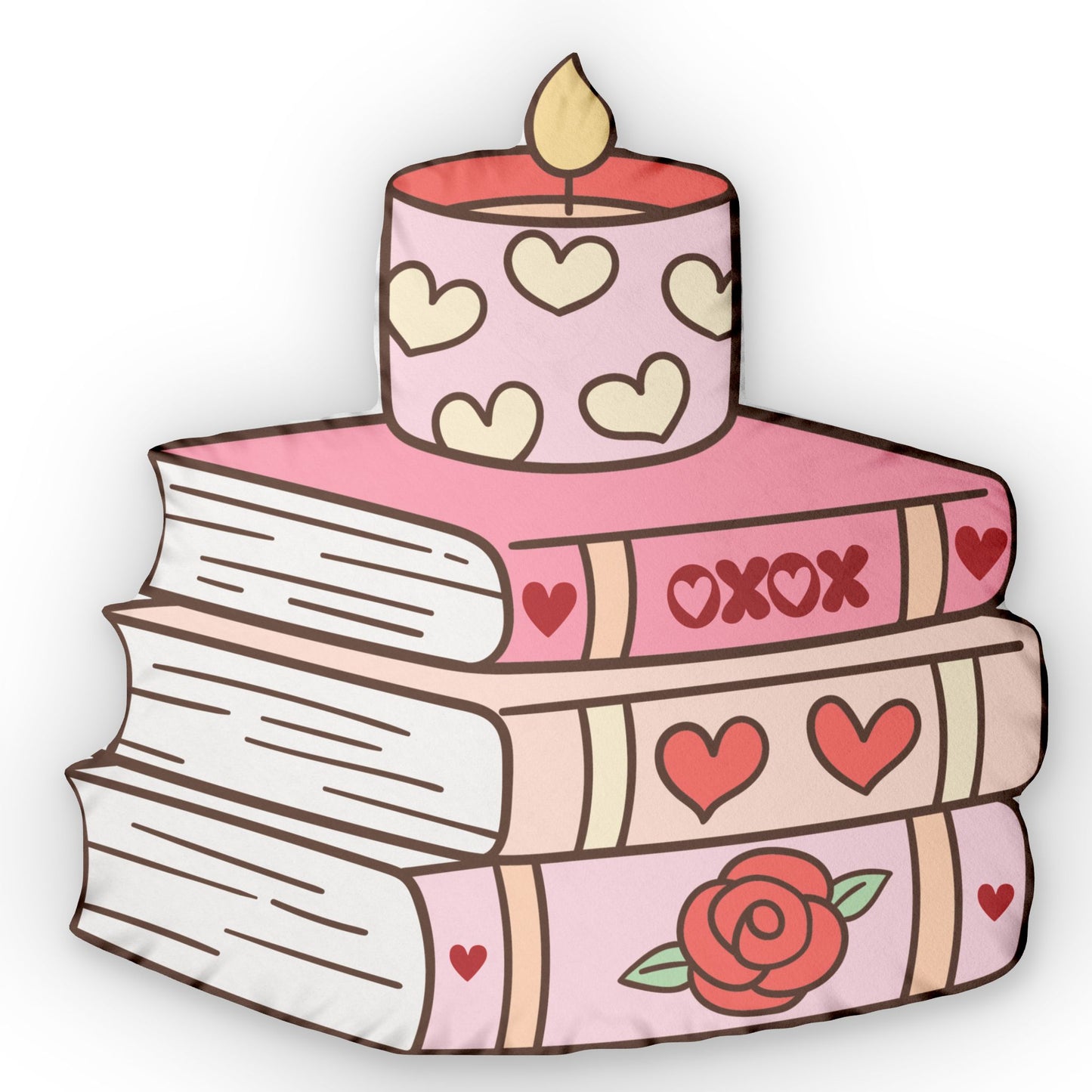 Custom Stack of Books Shaped Pillows