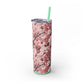 Cherry Blossom Skinny Tumbler with Straw - 20oz Floral Drinkware